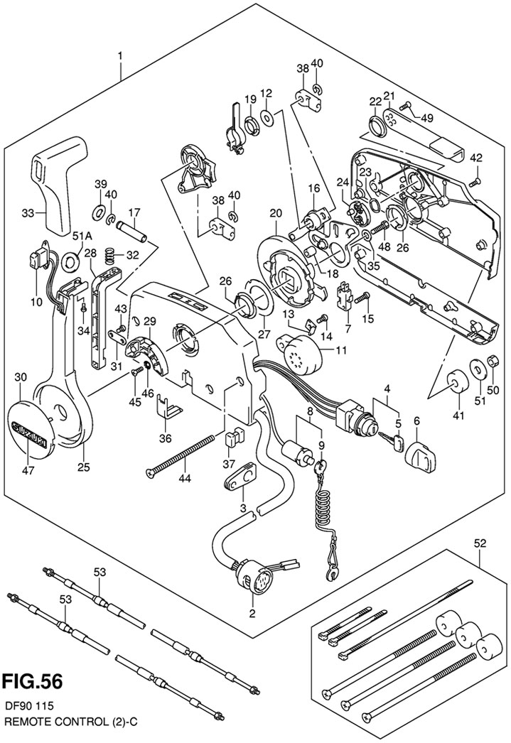   Suzuki DF90TL K8 2008,  2004  Remote Control