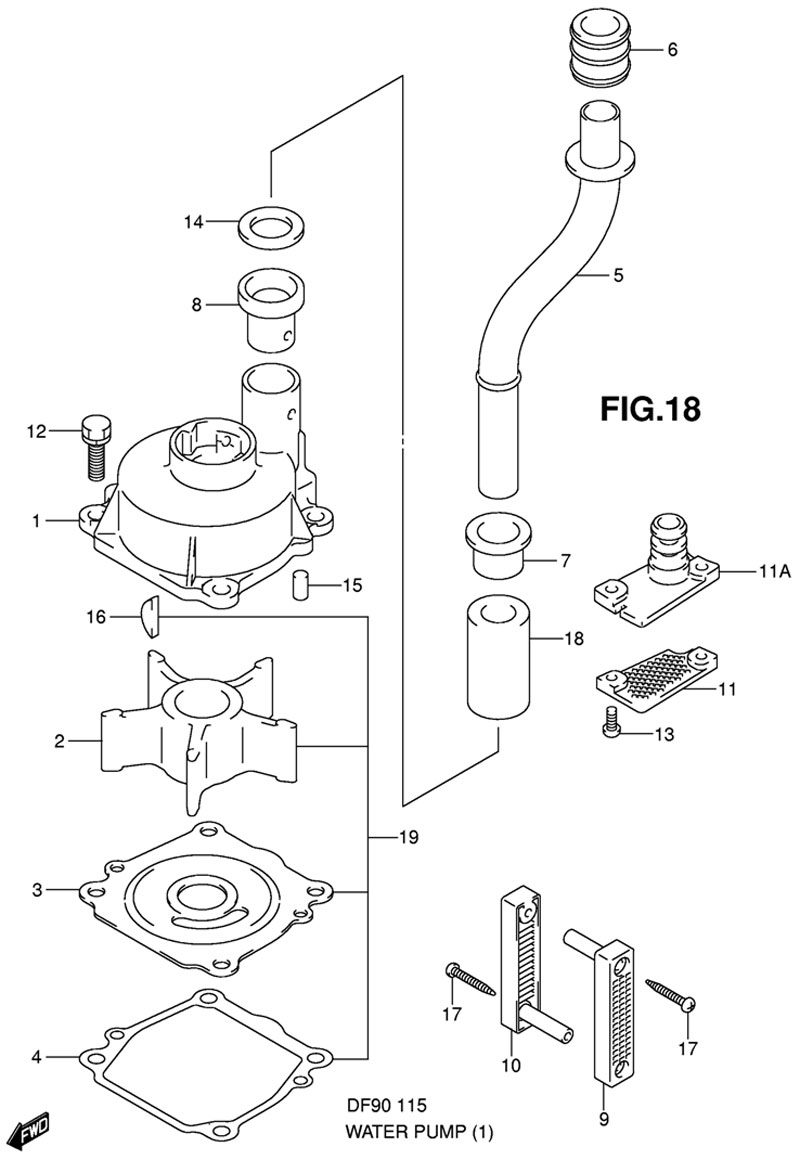   Water Pump,     Suzuki DF90T