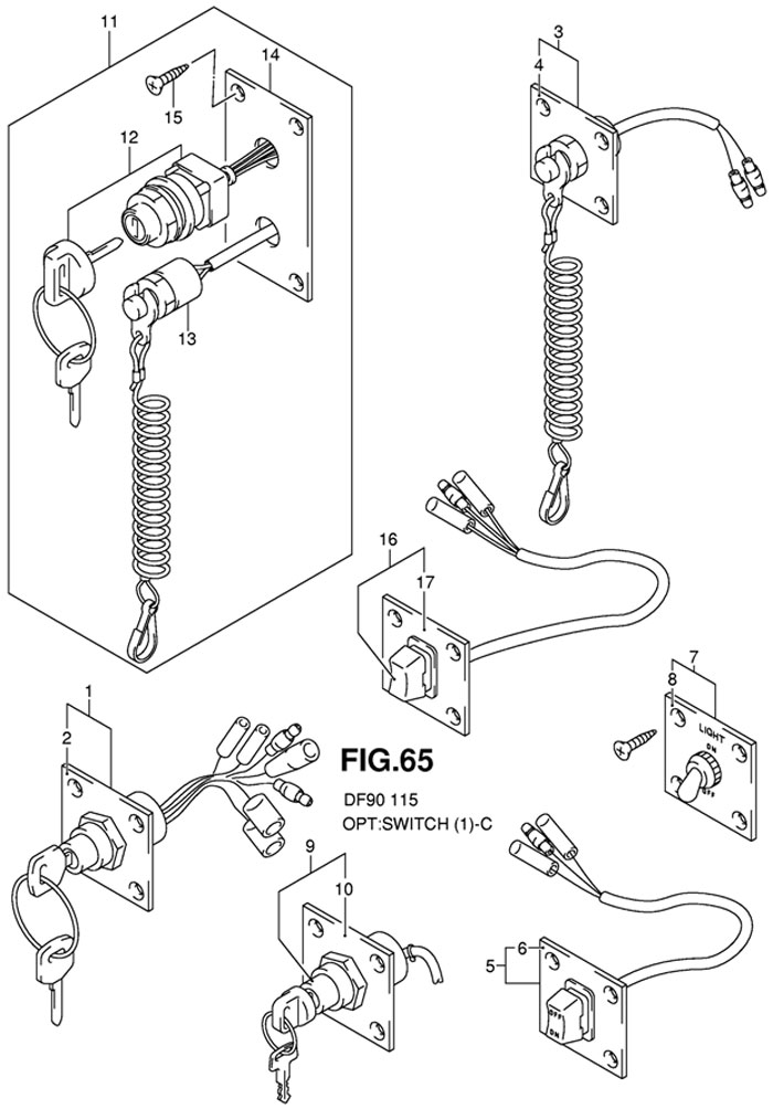 Switch    Suzuki DF90 TL K8 2001-2004