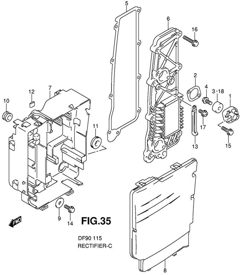    Suzuki DF90 TL 2008,   Rectifier