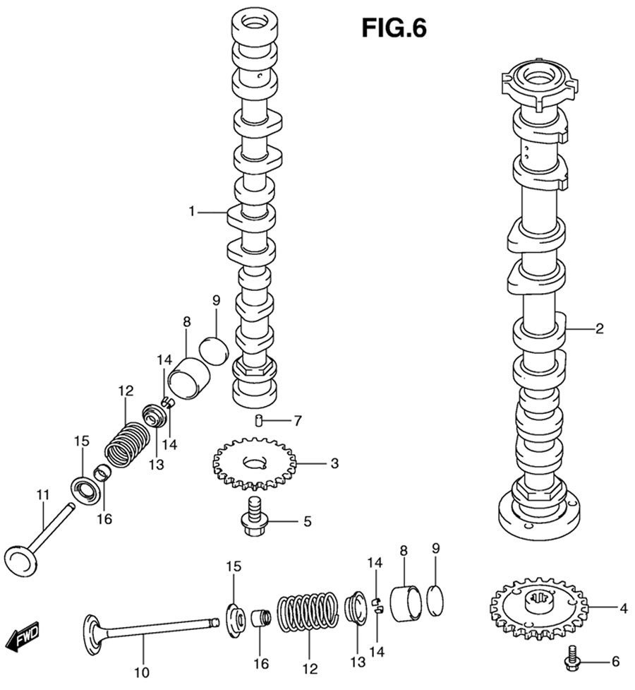  suzuki df90atl k9 Camshaft