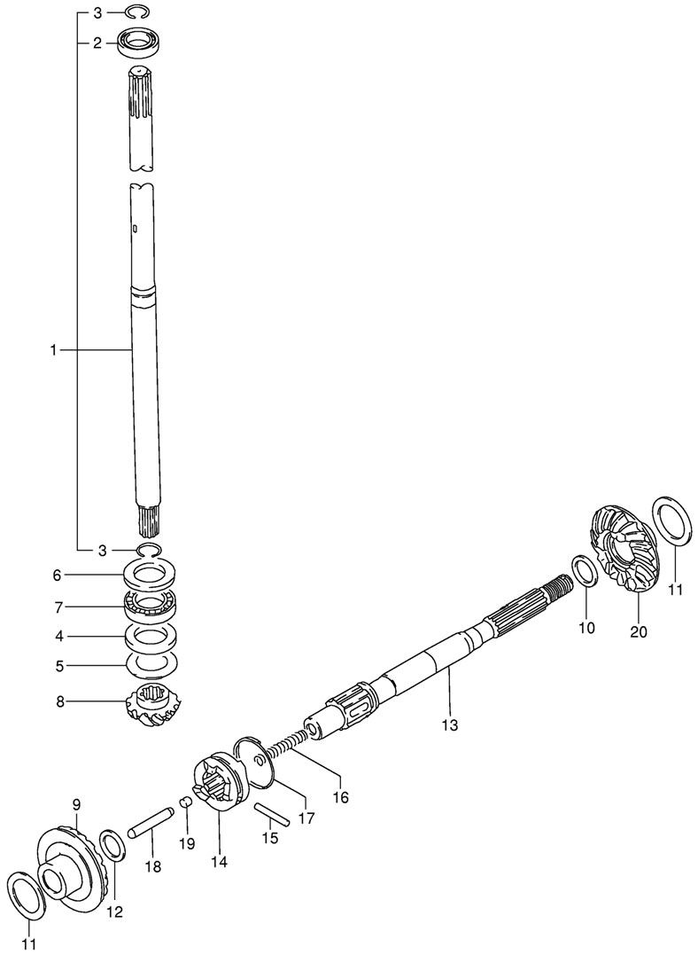 трансмиссия suzuki dt 15 sk9 Transmission