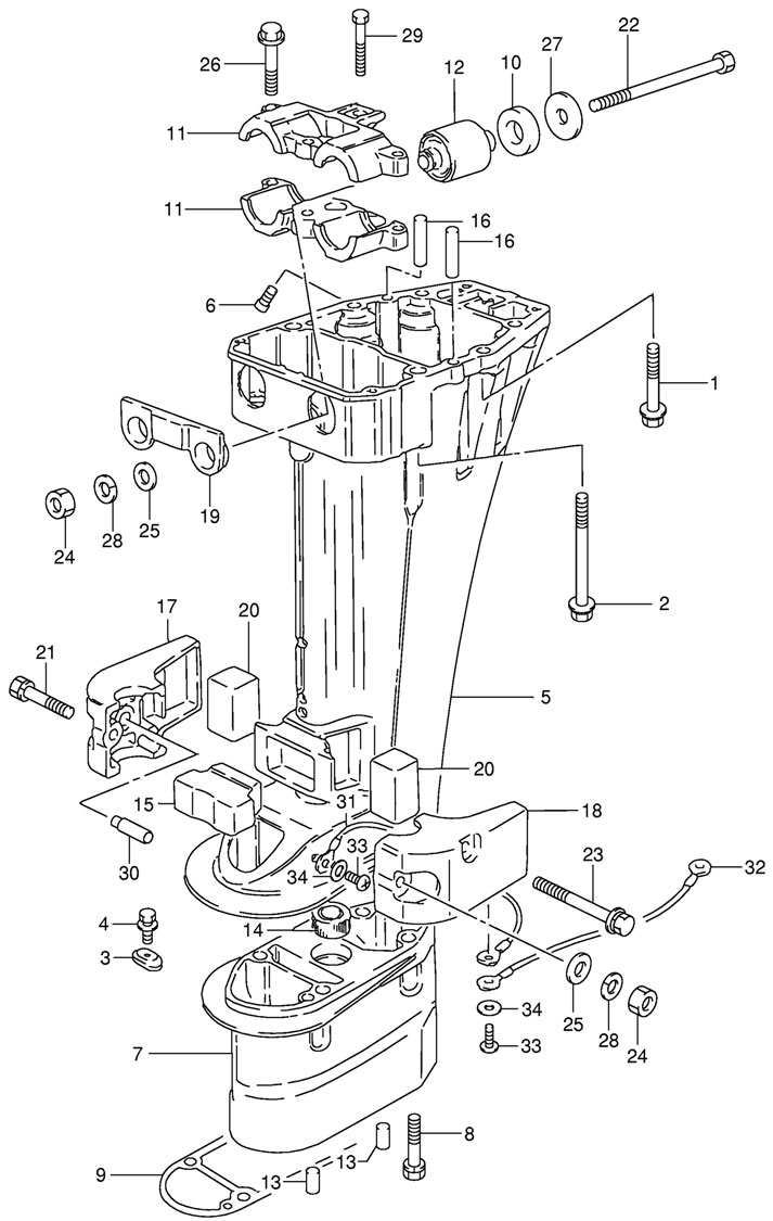    Suzuki dt-15 sk9 Drive Shaft Housing