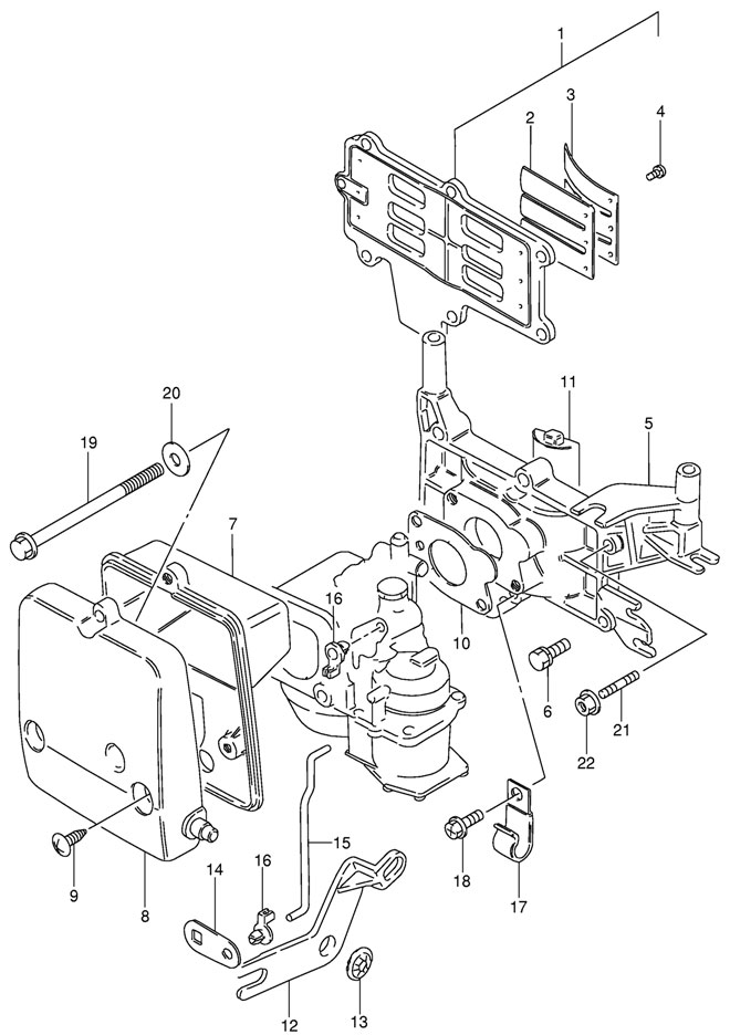 suzuki dt 15 sk9 -   Inlet Case