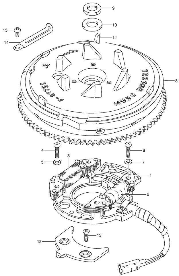 магнето suzuki dt15 sk9