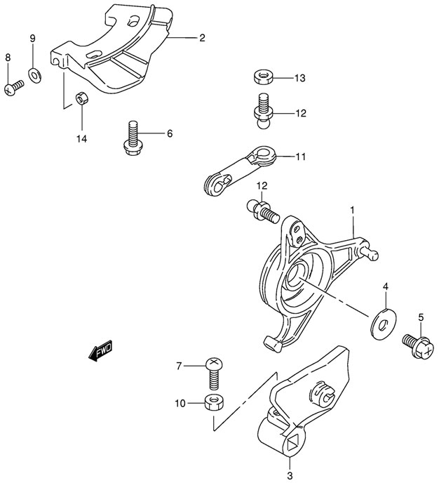 управление дросселем suzuki dt15 sk9 Throttle Control