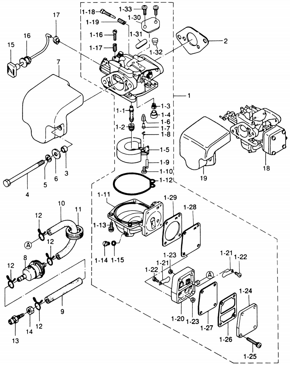 Carubretor tohatsu M9.8 B - ����������