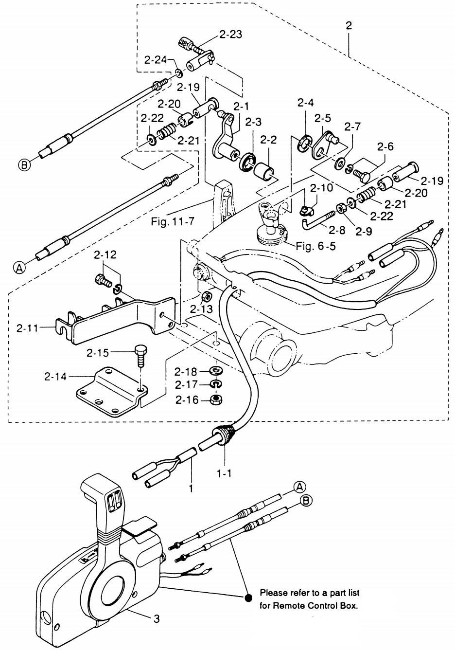 мотор tohatsu M 9.8 B - система дистанционного управления