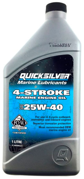 моторное масло Quicksilver 25w40 92-8M0086223