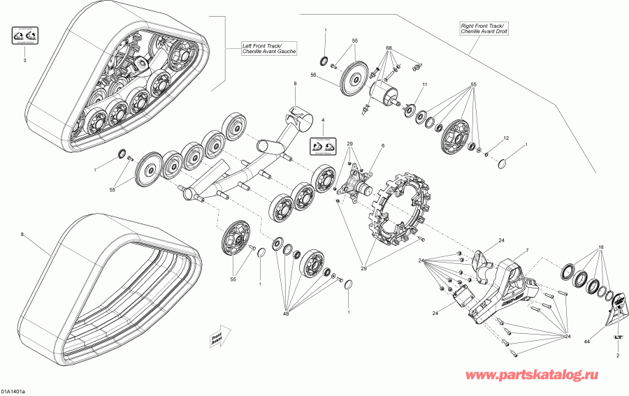 ���������� BRP 0Track Kit Front_01A1401a ������ - 01a1401a