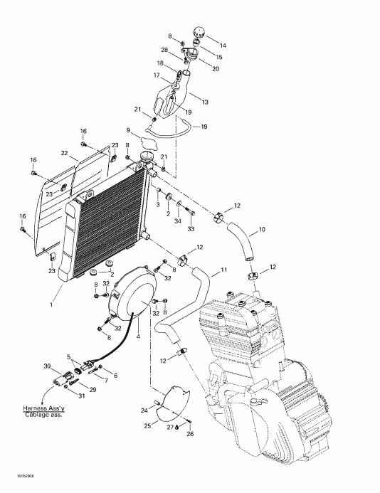 Bombardier ������ DS 650, 7404, 2000 - Cooling System