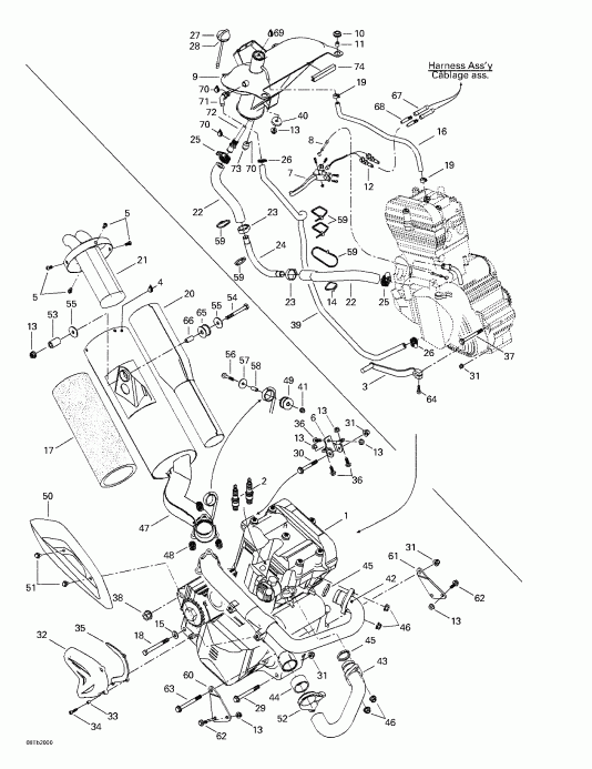   DS 650, 7404, 2000  - Exhaust System