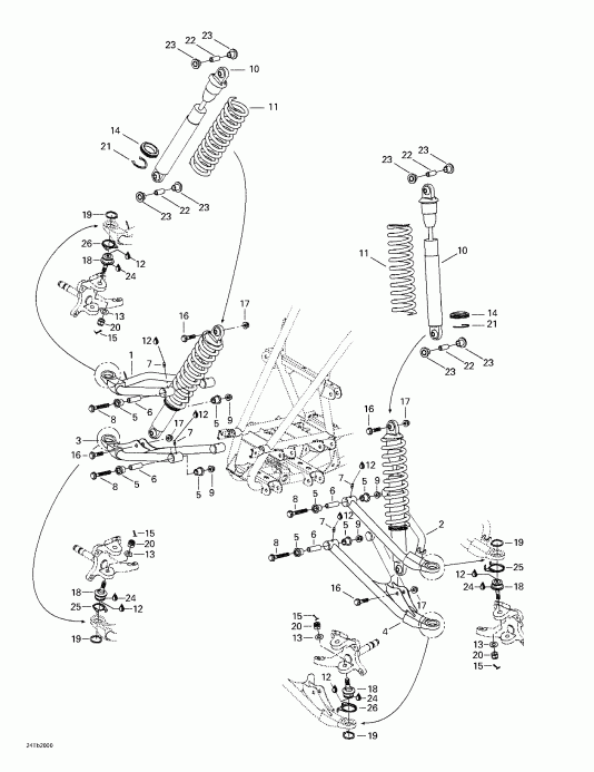 BRP  DS 650, 7404, 2000 - Front Suspension