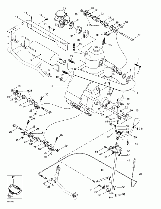 ������������  ����������� Traxter, 7405/7406, 2000 - Exhaust System