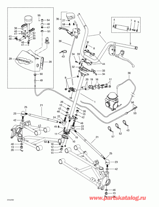  BRP  Traxter, 7407/7408, 2000 - Steering System