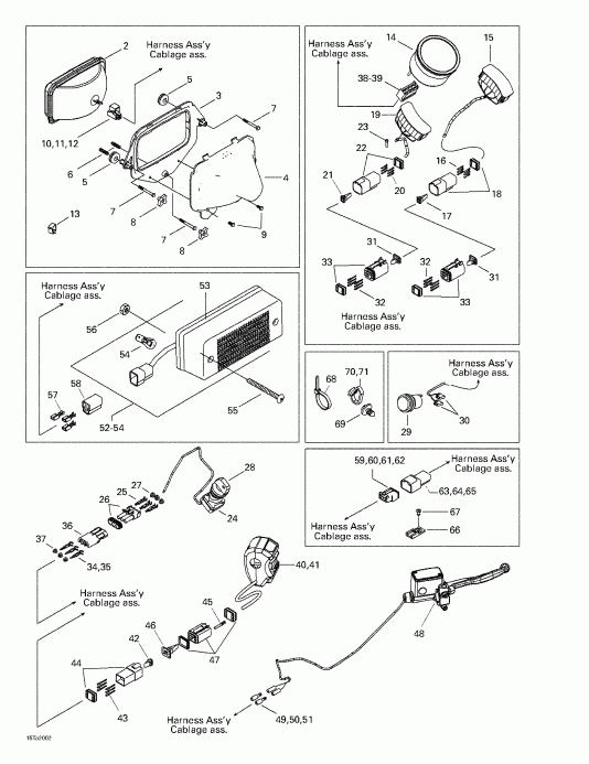 ATV BRP Traxter, 7407/7408, 2000 - Main Harness And Electrical Accessories