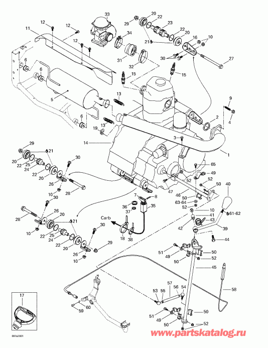 ATV  Traxter, 7413/7414, 2000  - Exhaust System