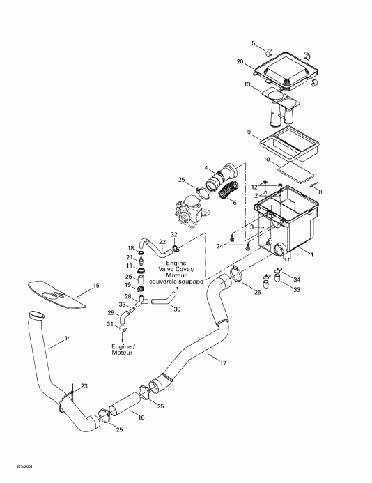    Traxter, 7413/7414, 2000 - Air Intake Silencer