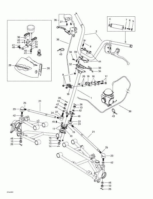 ATV   Traxter, 7413/7414, 2000 - Steering System