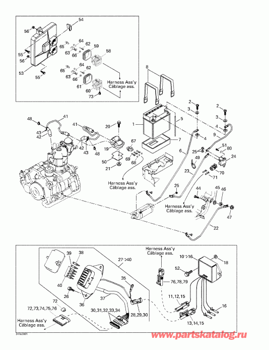 BRP  Traxter, 7413/7414, 2000 - Battery And Electrical Accessories