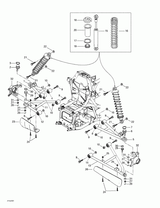   Traxter, 7415/7416, 2000 - Front Suspension