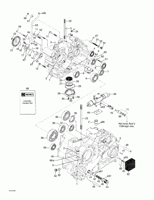  BRP Traxter, 7417/7418, 2000  - Crankcase
