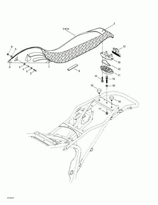 BRP  DS 650 (supplement), 7482, 2001 - Seat