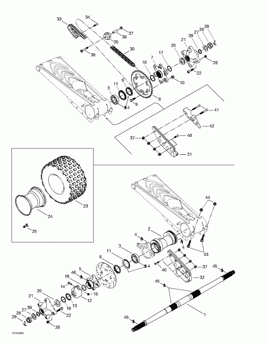   DS 650, 7404, 2001  - Drive System, Rear