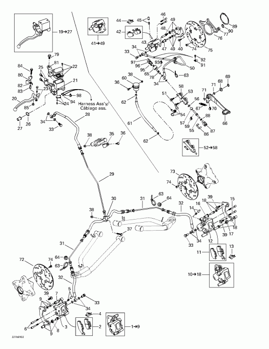  BRP DS 650, 7404, 2001 - Hydraulic Brake