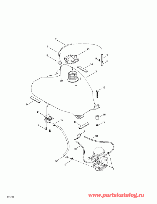  BRP  DS 650, 7449, 2001 - Fuel System