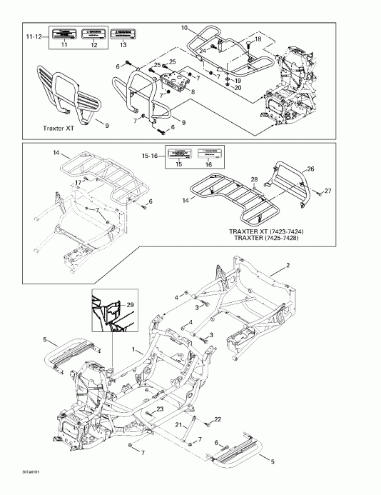 ������������  Traxter, 7423/7424 (yellow/jaune), 2001 - ���� � Luggage Racks