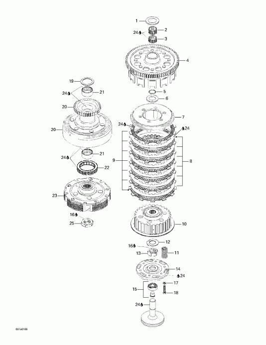  BRP Traxter, 7459/7460/7465/7466, 2001 - Clutch
