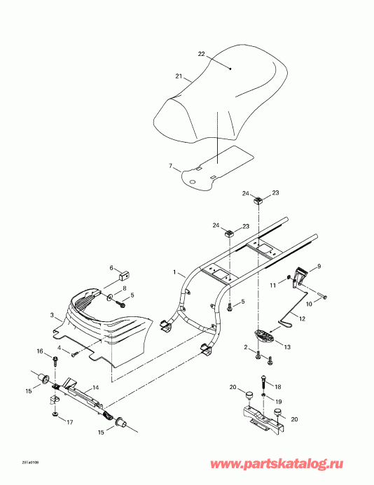 ATV  Traxter, 7459/7460/7465/7466, 2001 - Seat