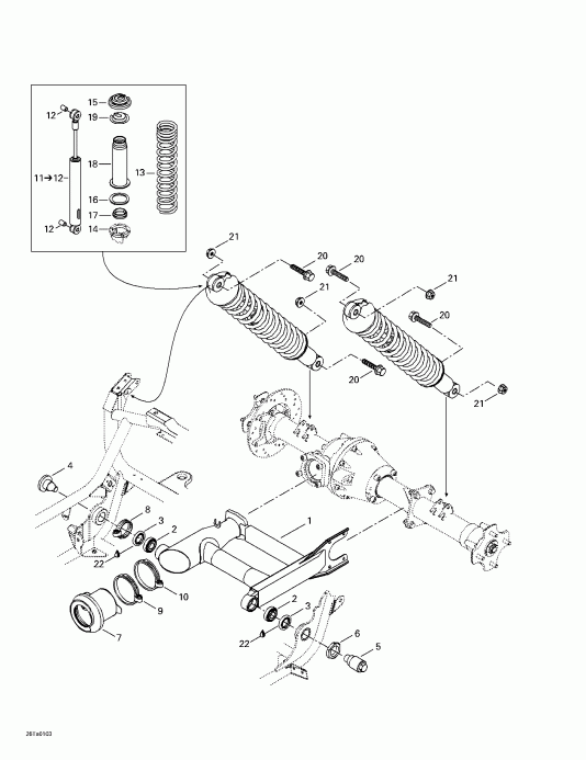    Traxter Autoshift, 2001 - Rear Suspension