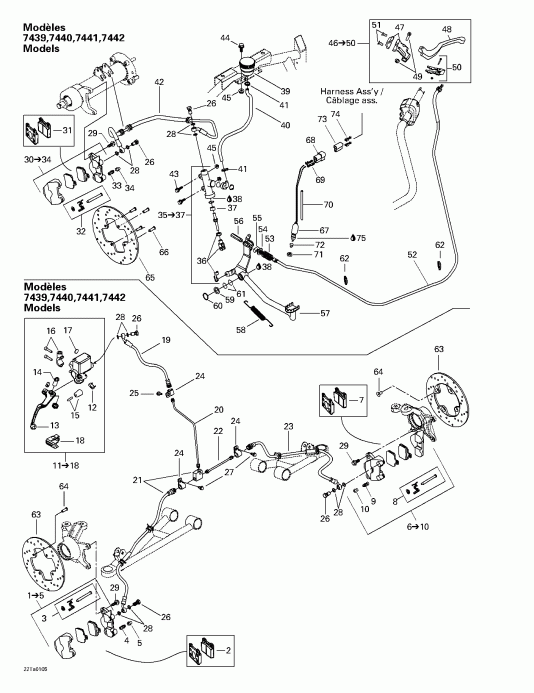    Traxter Footshift, Green/vert, 2001 - Hydraulic Brake (7439 7440