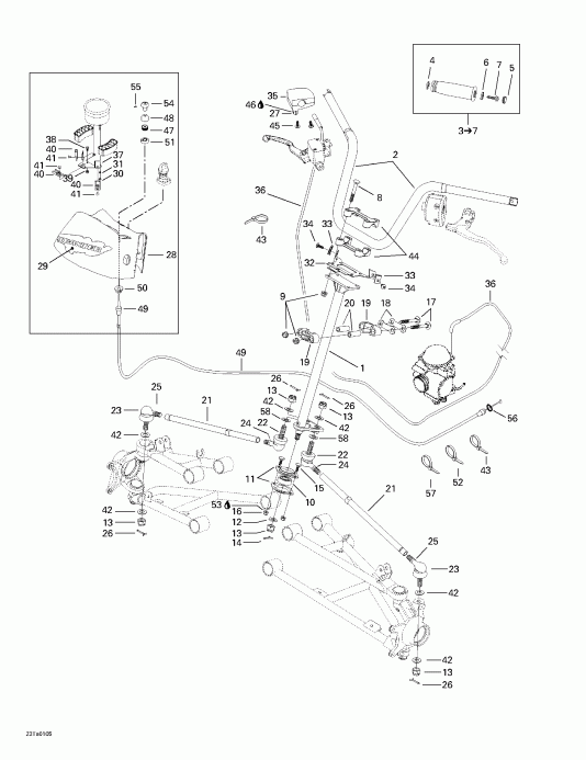    Traxter Footshift, Green/vert, 2001 - Steering System