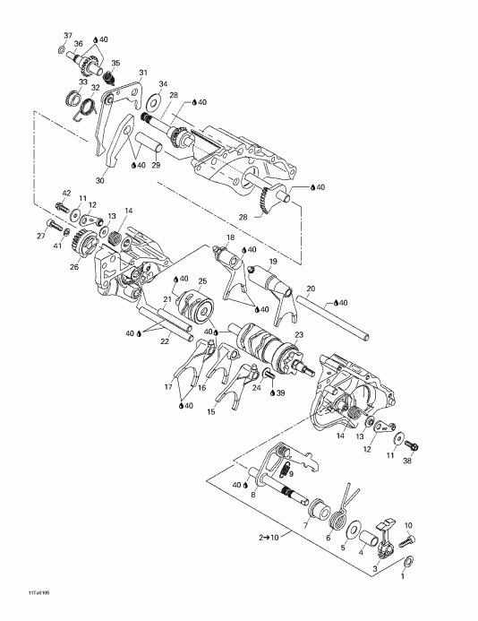  Bombardier Traxter Footshift, Red/rouge, 2001  -  