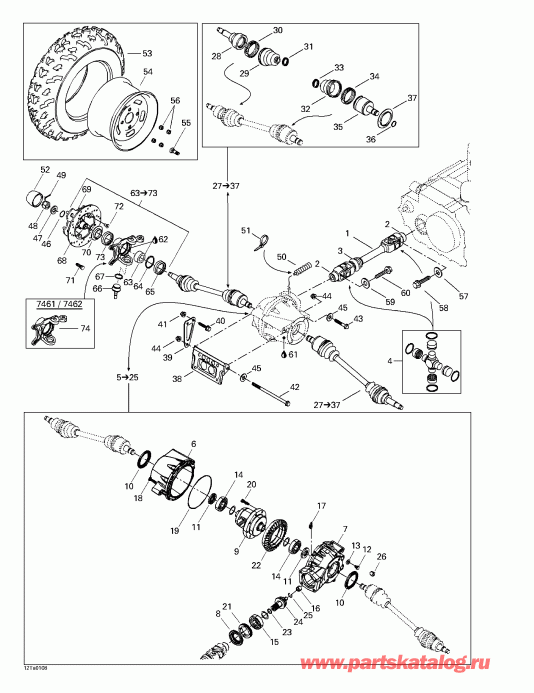   Traxter XL, 7448, 2001 - Drive System, Front