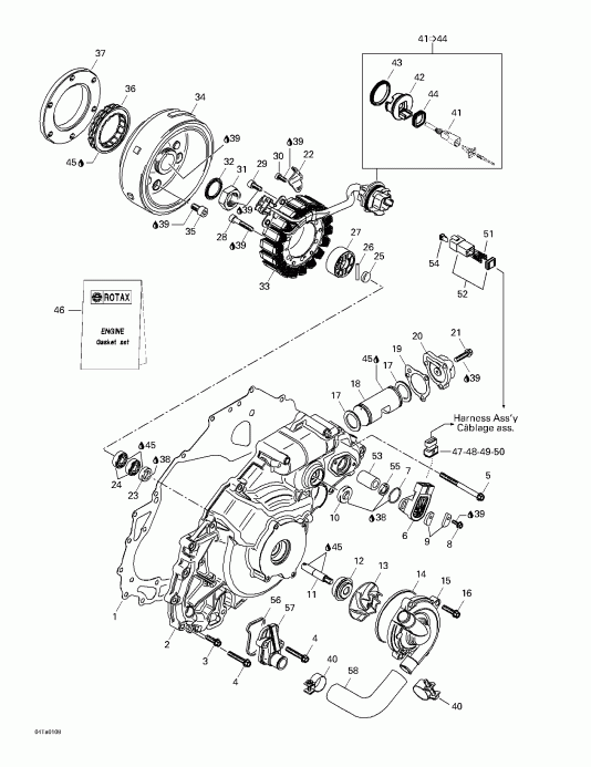 Traxter XL, 7448/7489, 2001 - Ignition And Water Pump