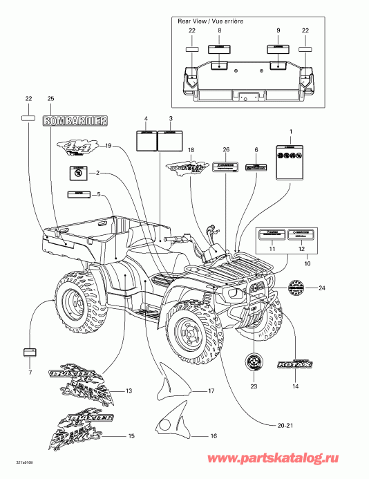 ATV BRP Traxter XL, 7448/7489, 2001  - 