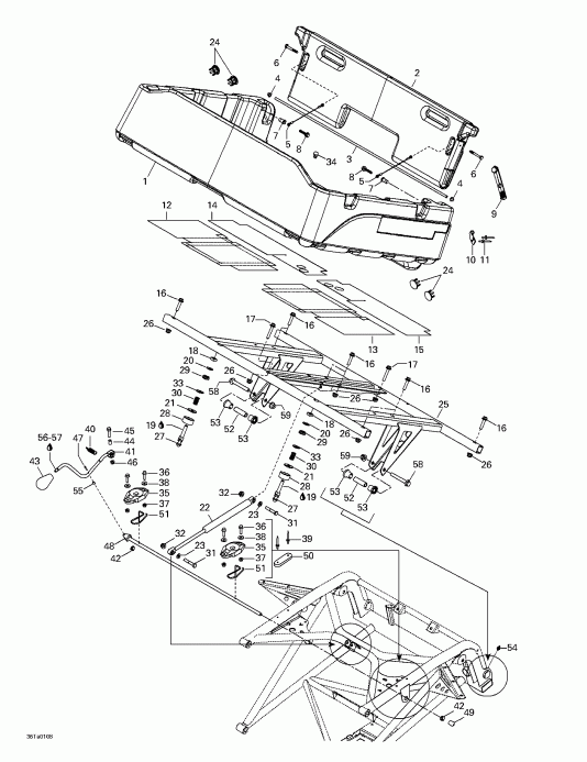 ���������� BRP Traxter XL, 7448/7489, 2001 ������ - Rear Cargo Box