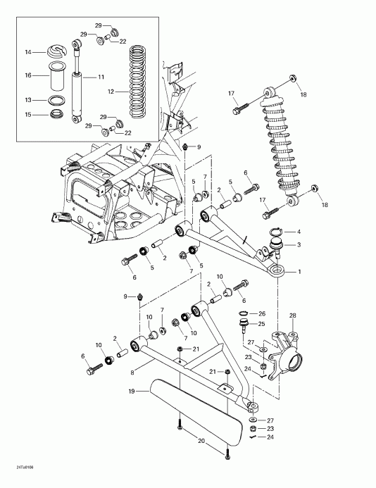 ����������  Traxter XT, 7467/7468/7472/7481, 2001 - Front Suspension
