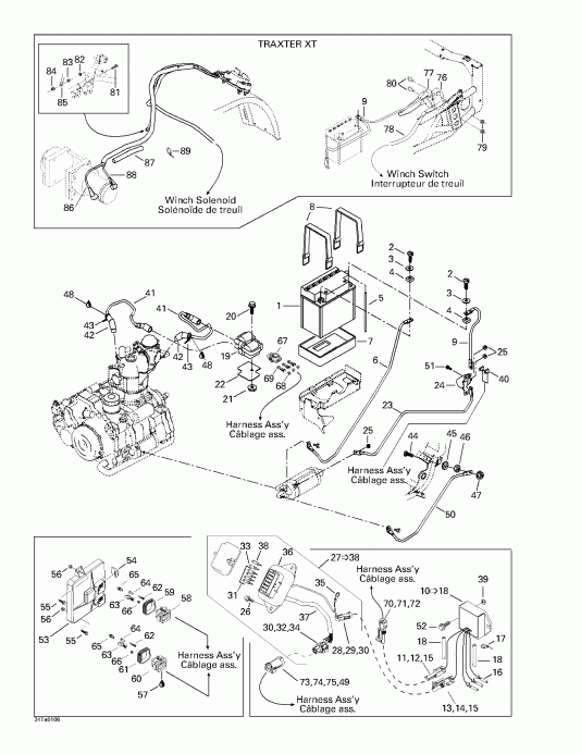   Traxter XT, 7467/7468/7472/7481, 2001  - Battery And Electrical Accessories