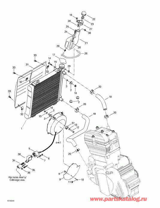 ATV  DS 650 Baja, 2002 - Cooling System