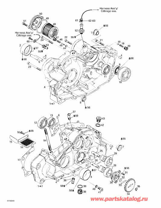 ����������  DS 650 Baja, 2002 - Crankcase