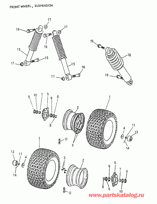  BRP Mini DS 50 2-strokes, 2002  - Front Wheel, Suspension 166-17