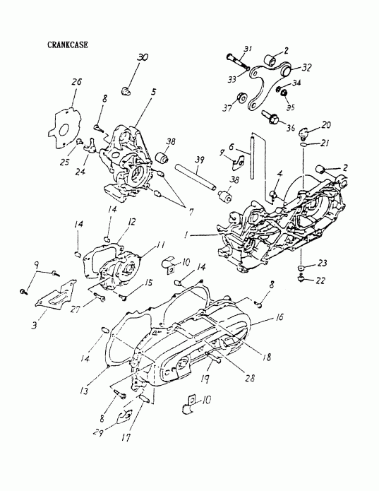 ���������� BRP Mini DS 90 2-strokes, 2002 ������ - Crankcase (170-08)