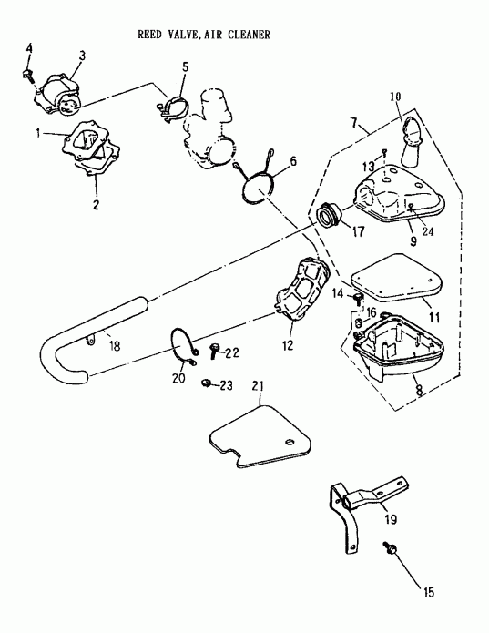    Mini DS 90 2-strokes, 2002 - Reed Valve, Air Cleaner 170-05