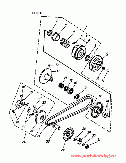 Mini DS 90 2-strokes, 2002 - Clutch 170-10