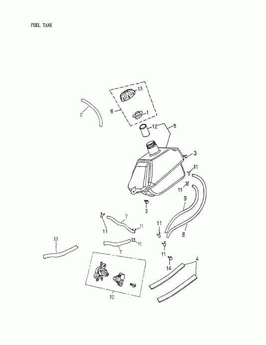   Mini DS 90 4-strokes, 2002  - Fuel Tank 172-19